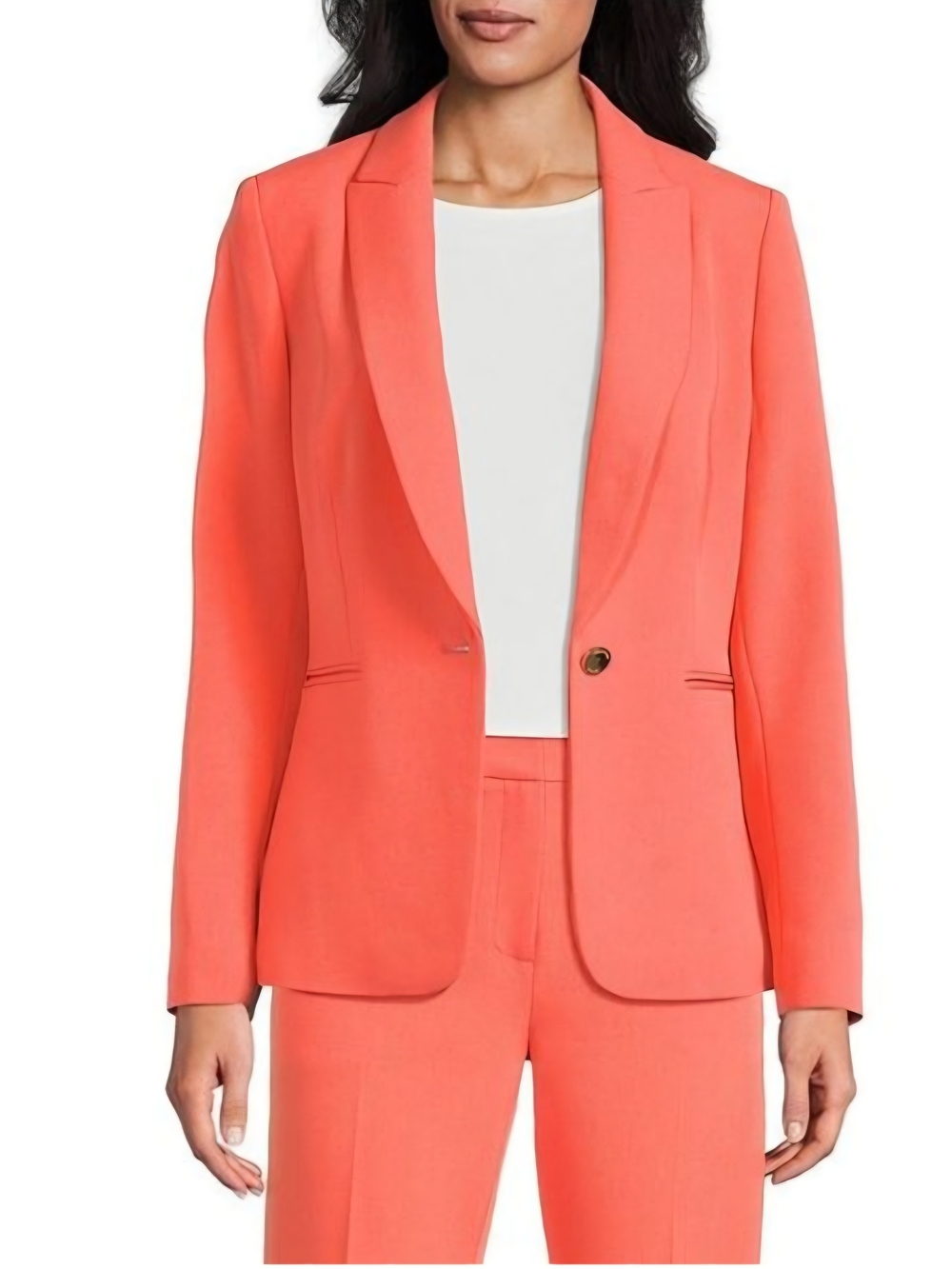 Preston & York Women's Coral Single-Button Blazer
